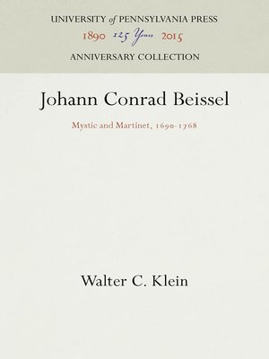 cover image of Johann Conrad Beissel